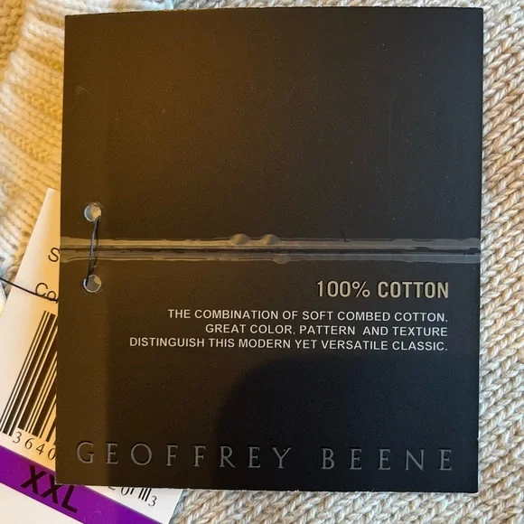 Geoffrey Beene Men’s Cotton Textured Crewneck Sweater Pullover Grandpa NWT XXL - Picture 7 of 7